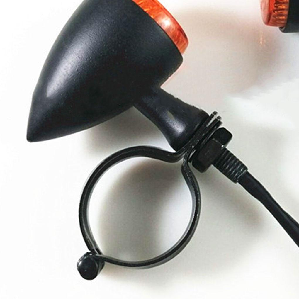 2x Black Motorcycle Bracket Spotlight Holder Sturdy Metal For Signal Light Installation Lamp Holder