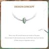 WOSTU Authentische 925er-Sterlingsilber-Charm-Perlen aus zartem grünen Emaille-Ranken-Silber-Silikon für Damen-Armbänder und Armreifen, edler Schmuck
