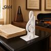 Treble Clef Table Ornament 3D Printed Music Note Bookend, Decorative Shelf Organizer, Modern Desk Decor for Home Creative Accessory Office Study,