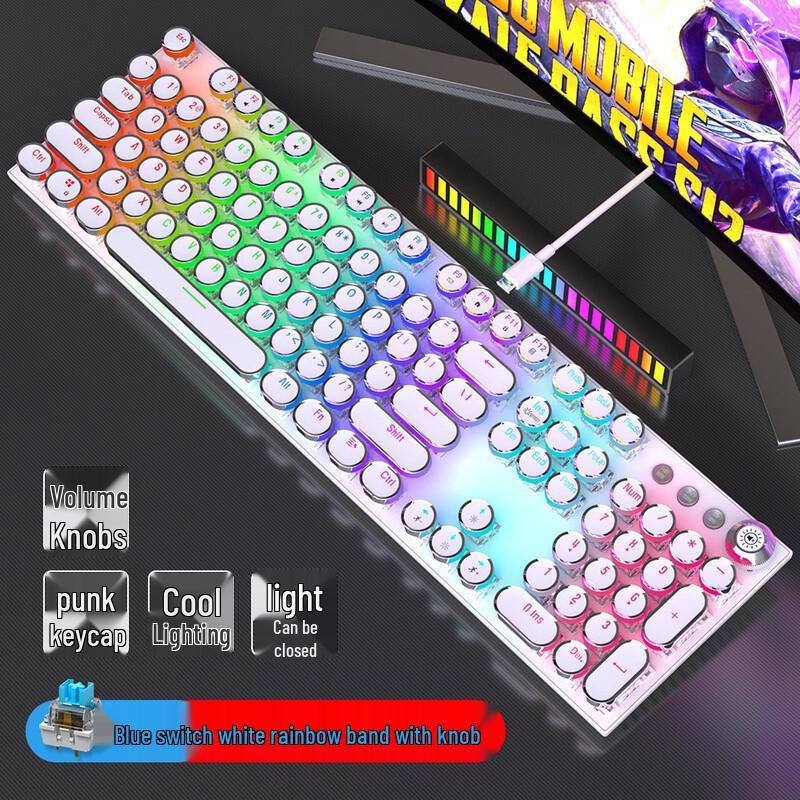 OLOEY Retro Punk Luminous Mechanical Keyboard