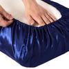 2Pcs/Set Satin Pillowcase Hair Skin Elastic Band Soft Dustproof Wrinkle Free Washable