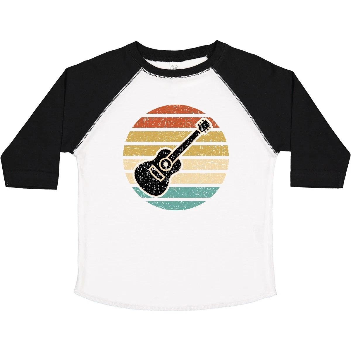 Inktastic Guitar Music For Guitarist Musician Toddler kids boys T-Shirt Instrut Vintage 100