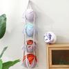 Mesh Ball Storage Bag Hanging Design Multiple Pockets Wall Mounted Organizer Wall Mounted Space Save Hanging Storage Bag
