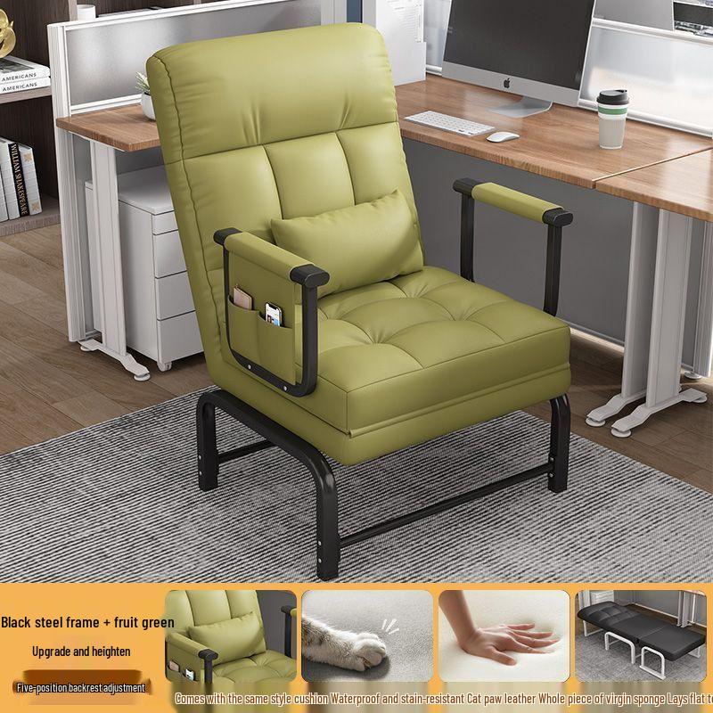 Foldable Multi-Functional Office Nap Sofa Bed: Durable, Reinforced Single Lounger for Home
