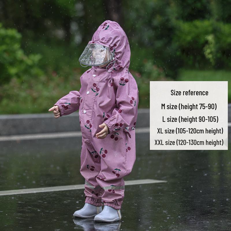Kulings Kids' Full-Body Raincoat for Kindergarten - Unisex Outdoor Protection.