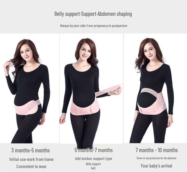 Prenatal Adjustable Lumbar Support Belt - Breathable Belly Support for Pregnant Women