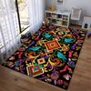 Colorful Abstract Carpet with Birds, Floral Patterns, and Geometric Shapes Suitable for Use As an Anti-slip for Living Room Bedroom Sofas