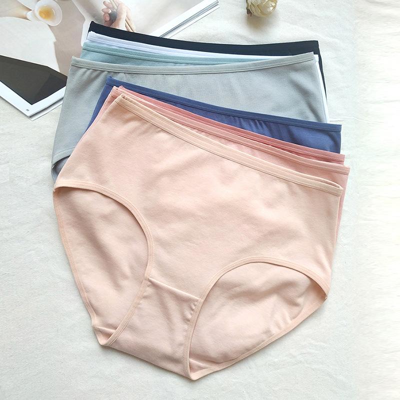 Women's Plus Size Cotton High Waisted Stretch Crotch Panties
