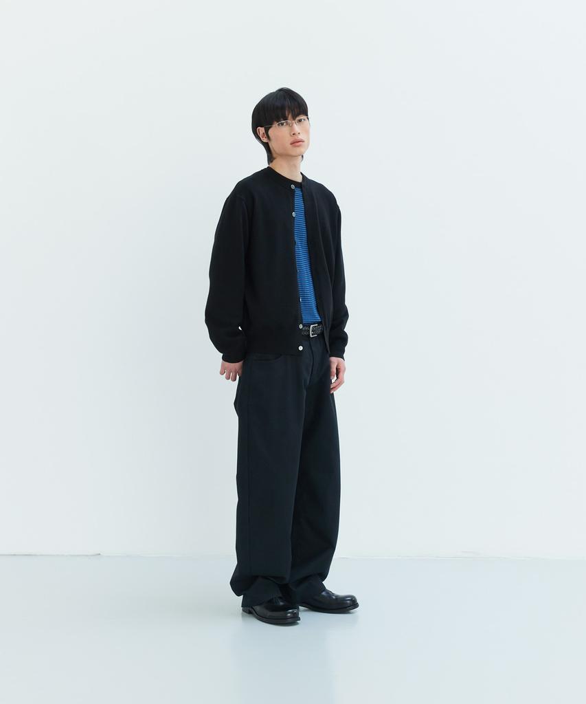 Leire Everyday Round Knit Cardigan [Black]