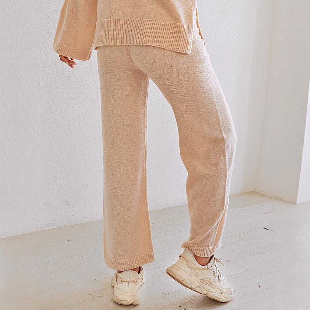 Trendy and Versatile Women's Wear, High-waisted, Slimming, Loose, and Flesh-concealing Straight-leg Wide-leg Casual Trousers