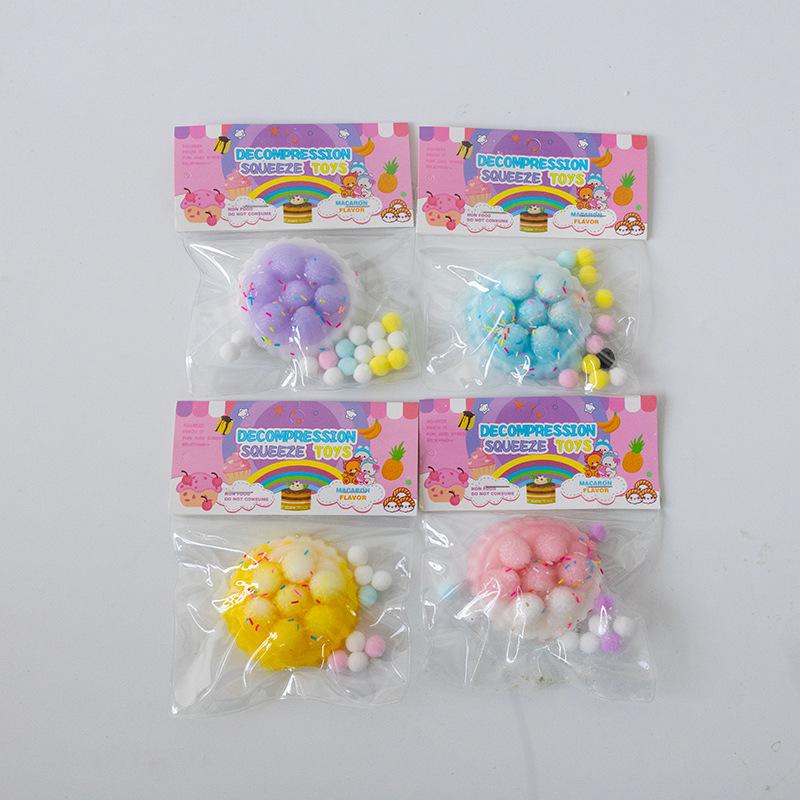 Силиконовый зажимаемый кошачий скребок-пончик: Мягкая, клейкая игрушка-антистресс с медленным возвратом