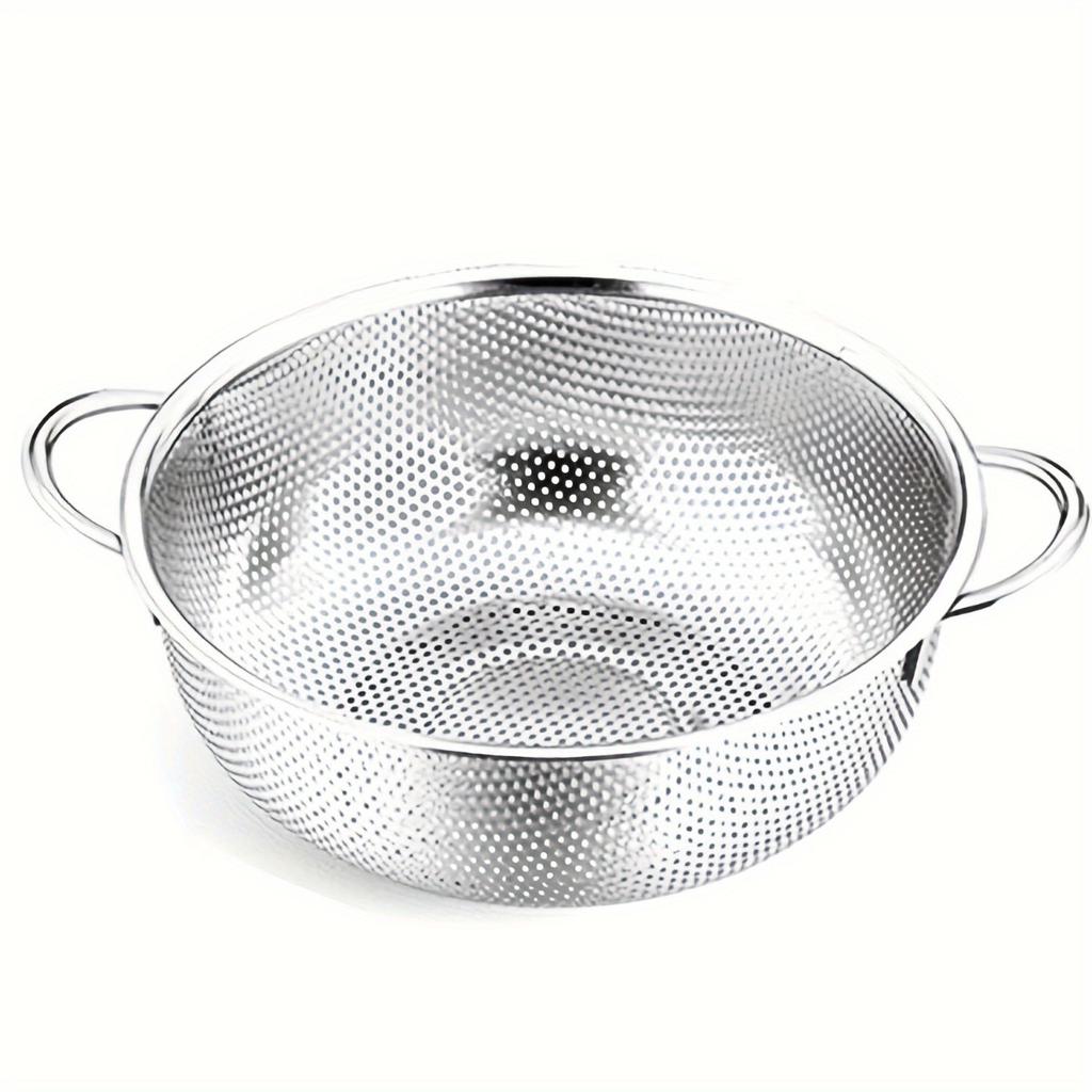 Stainless Steel Kitchen Draining Basket - Perfect for Fruits & Vegetables, Essential Cooking Accessory