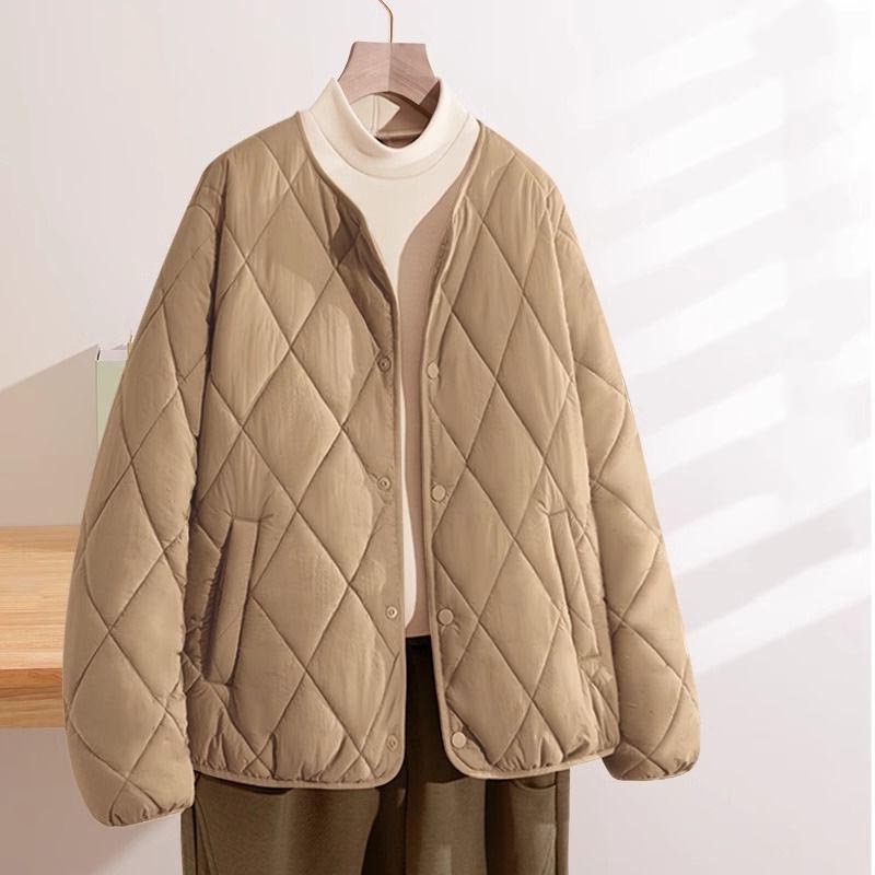 Coat Oversize Women Winter Thickened Casual Double Layer Windbreaker Solid Color Jacket