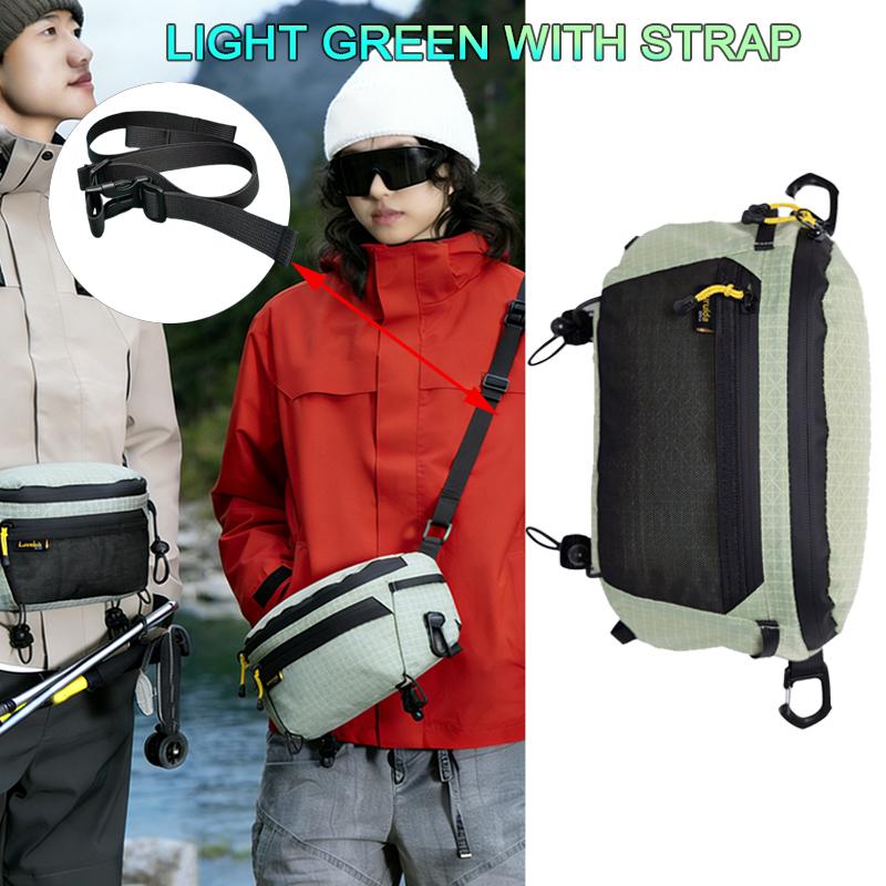 

Strap Pack Pouches For Backpack Lightweight Phone Pocket Large Capacity Waterproof Fanny Pack Multi Use Outdoor Bag Durable