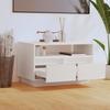 VidaXL Meuble TV Blanc 60x35x37 cm Bois de pin massif 813426