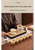 Portable Ru Kiln Tea Set for Outdoor Travel: Includes Bag and Quick-Draw Cup for Camping and Tourism