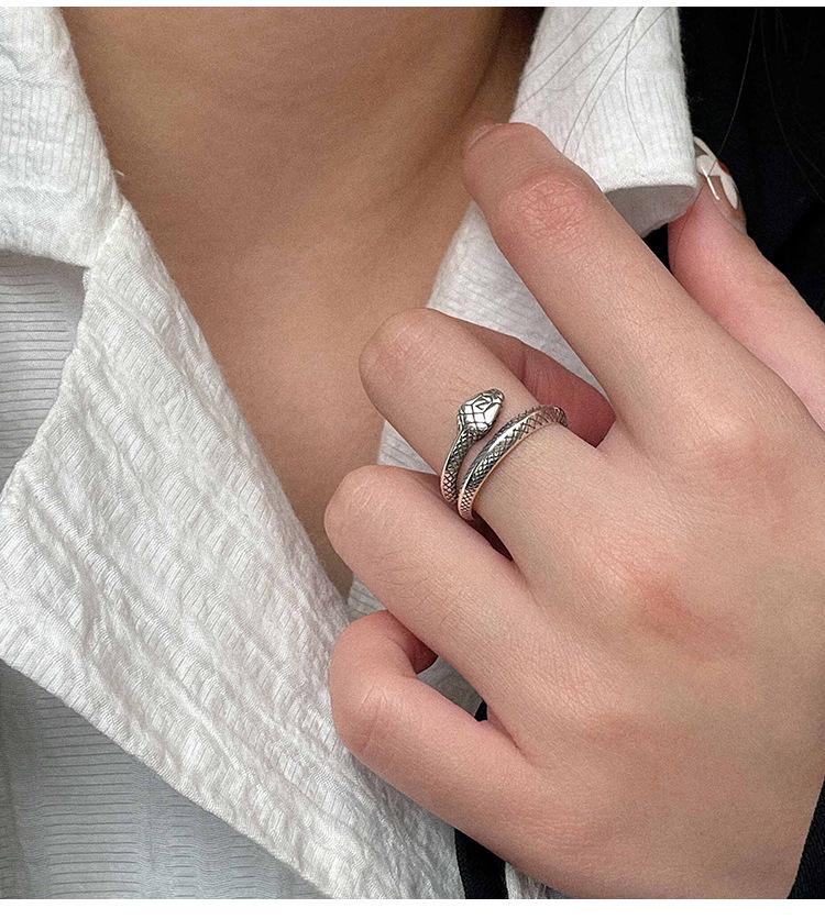 Yinruitai S925 Silver Snake Wrap Ring: Exquisite, Luxurious, and Unique Design for Women