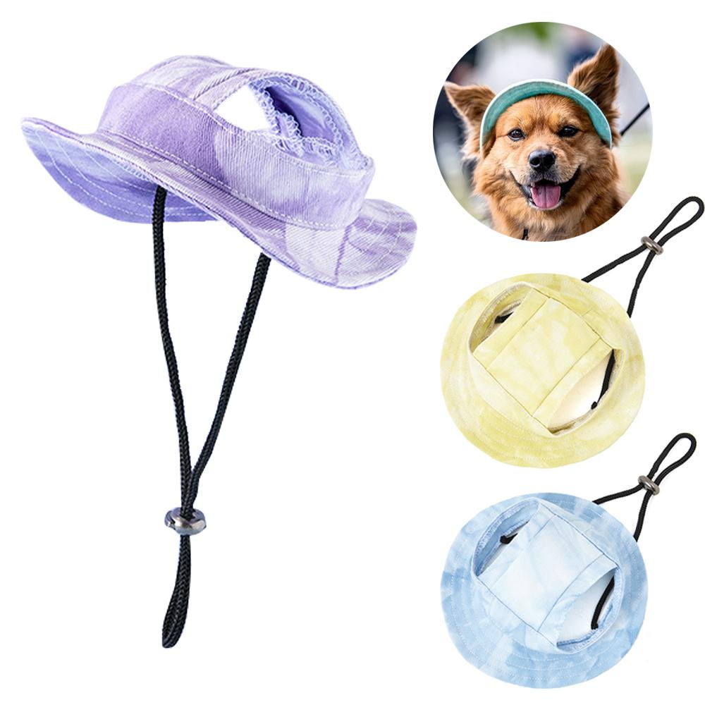 Comparer les prix de Chapeaux de chien d’été avec trous d’oreille pour petits chiens moyens chats Tie Dye Sunscreen Casquette de baseball Outdoor Réglable Chihuahua Grooming