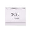 Small Desk Calendar 2024-2025, Standing Flip Desktop Calendar From 2024 To 2025 - Metal Ring Twin-Wire Binding Desktop Calendar