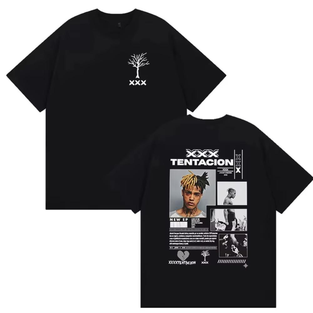 Rapper XXXTentacion Tour Album 2026 Graphic T Shirt Men Women Hip Hop Gothic Short Sleeve T-shirt Lightweight & Breathable for Cool Summer Outfits 4XL