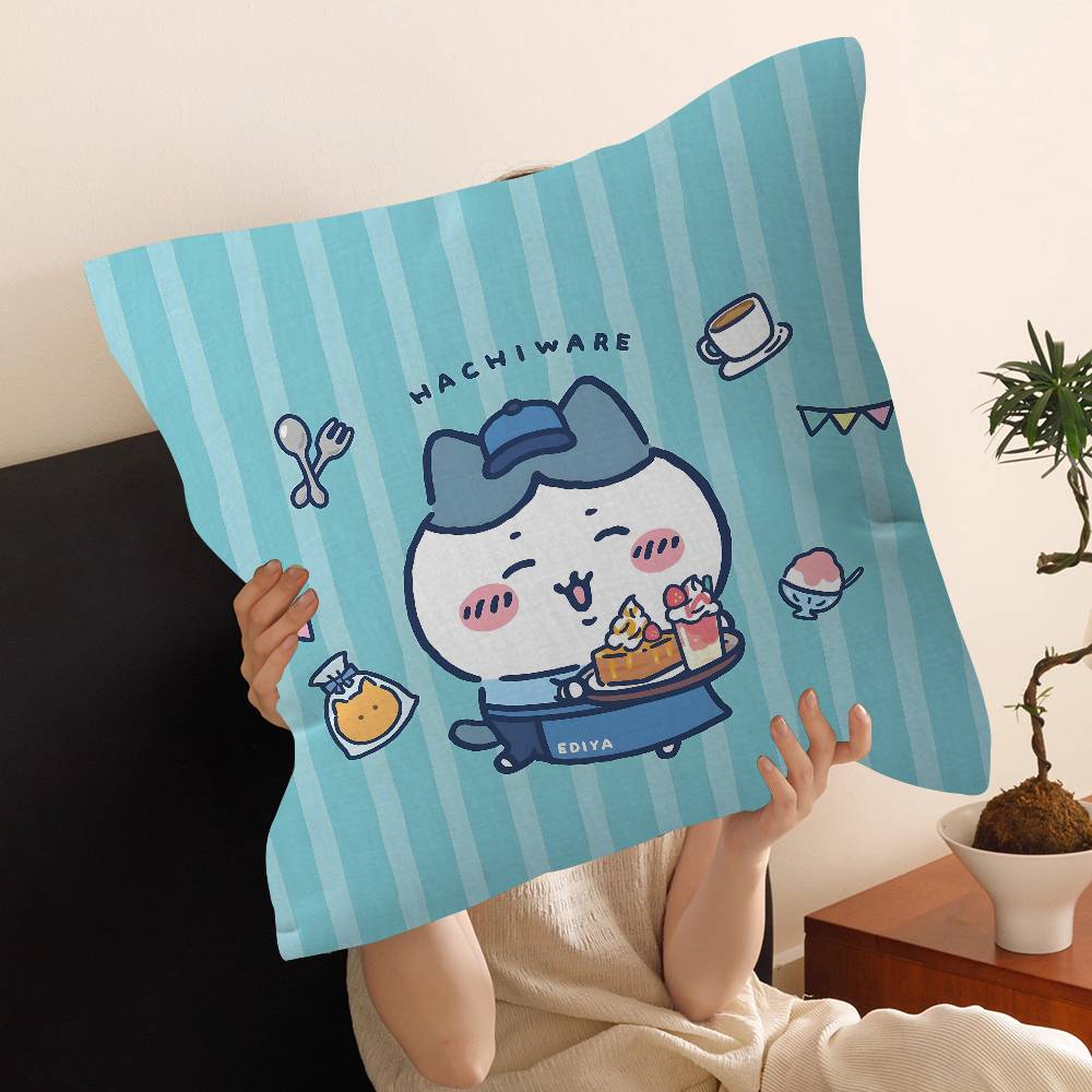 Cartoon Cute Amine Chiikawas Pillow Cushion Cover Pillowcase Living Room Sofa Home Decor