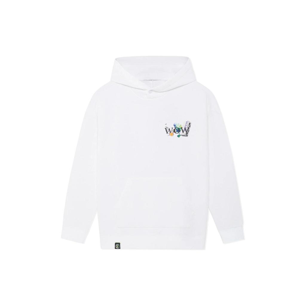 Li Ning Sweatshirts Unisex White Hooded Moderate Regular AWDSE73-2