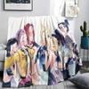 1 Stück Kpop Dämonenjäger Druck Flanelldecke, Hohe Qualität für alle Jahreszeiten, Heimdekoration, Wärme und Komfort, Perfekt für Weihnachtsgeschenke