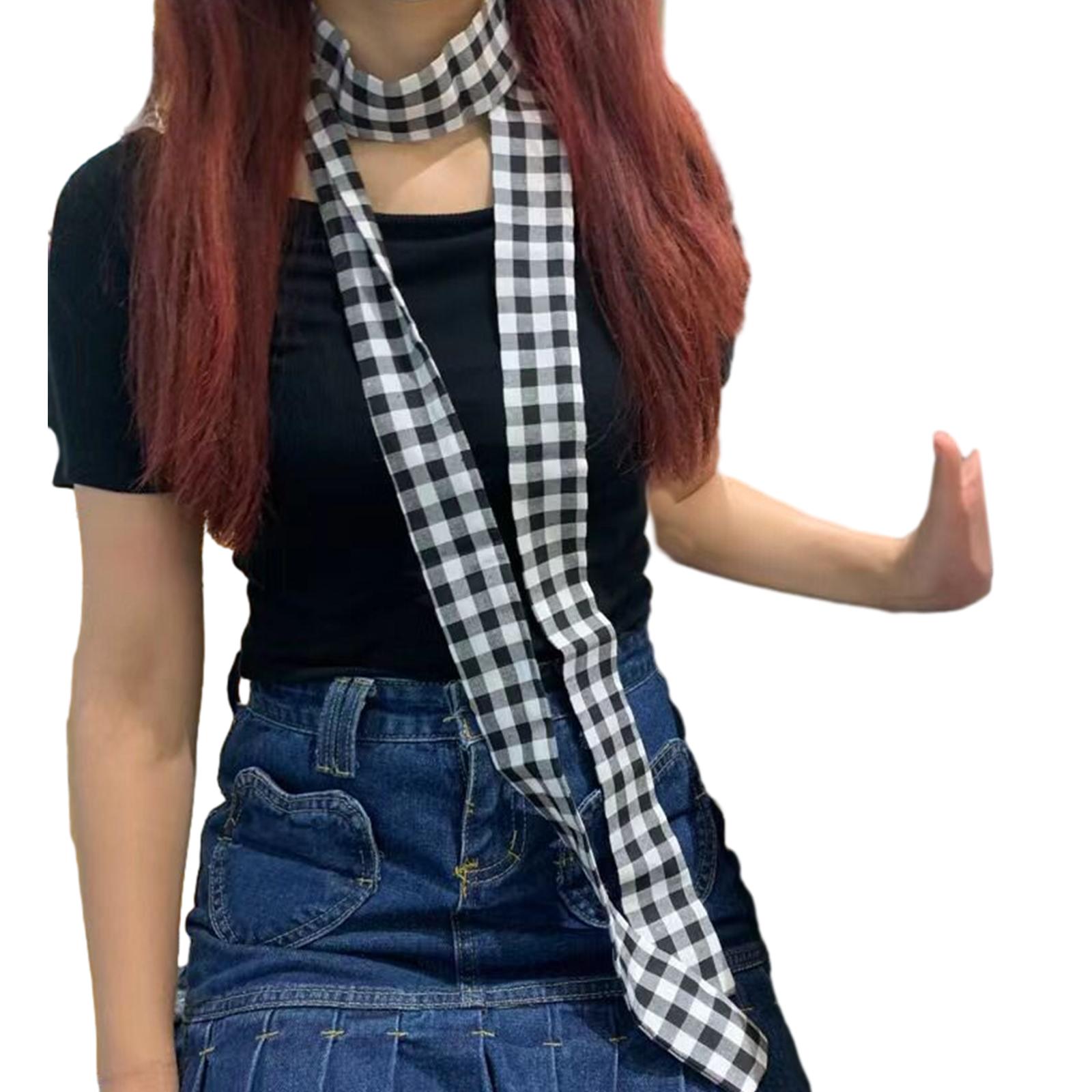 

Soft Cotton Linen Plaids Scarf Thin Scarves Female Camping Shopping Scarf Long Decorative Scarves for Womens Men чёрный