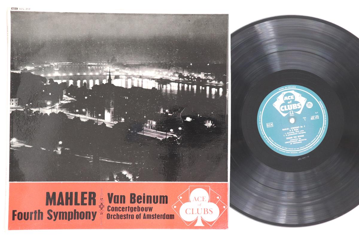 

LP Record DDUARDO VAN BEINUM, CONCERTGEBOUW O - Maahler Symphony No4 In G Major ACL212 ACE OF CLUBS 1964 UK Classical Used