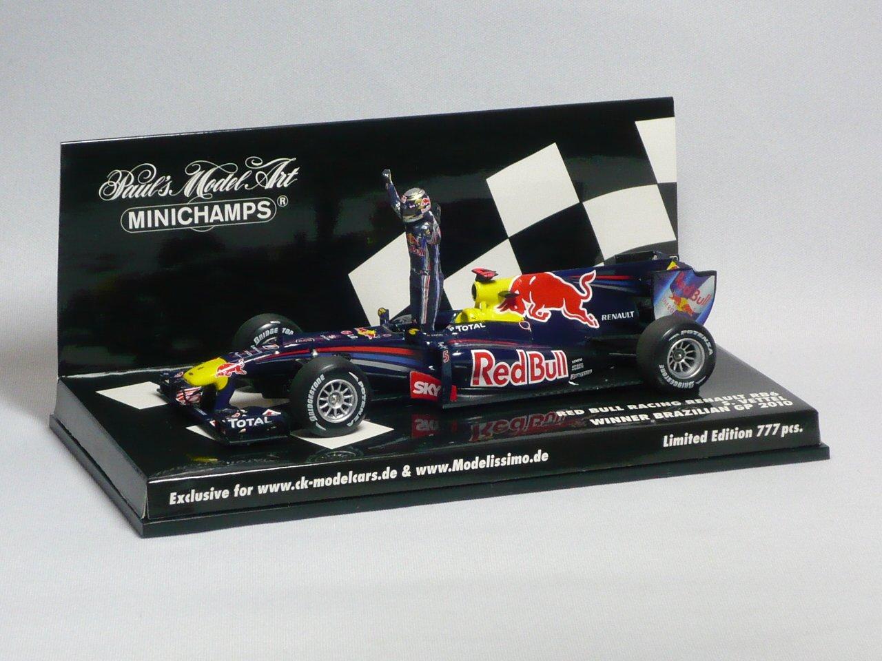 

Red Bull F1 Racing Team RB6 2010 Brazilian GP Winning Commemorative Model Sebastian Vettel Limited Edition of 777 Worldwide MINICHAMPS 1/43 - -