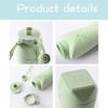 600ML Silicone Folding Water Bottle Sport Camping Hiking Motivational Drinking Bottle Cycling Kettle Reusable Adult Portable