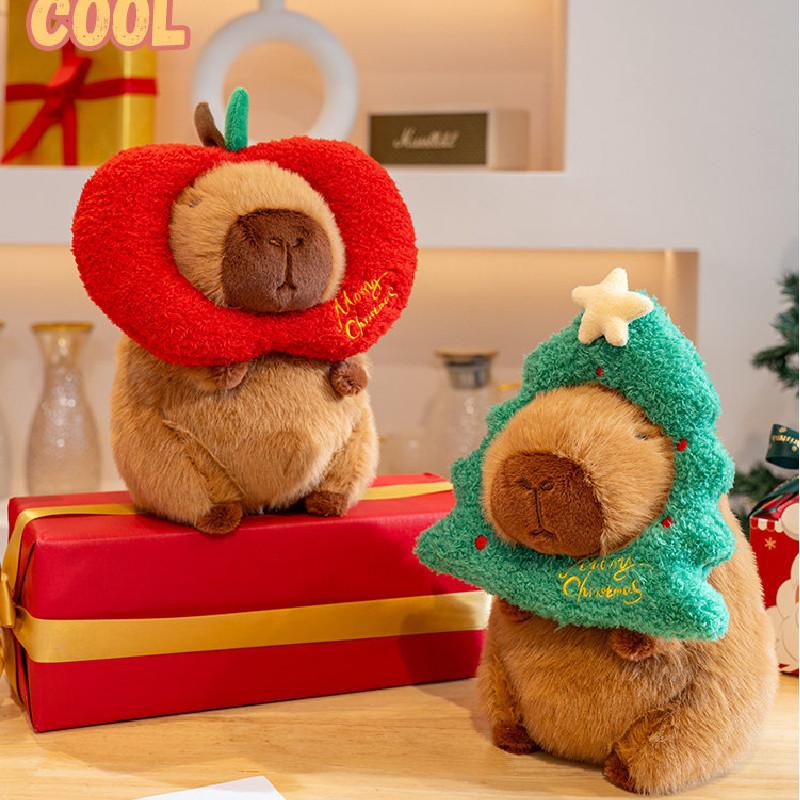 Adorable Christmas Series Capybara Plush Toy For Kids Featuring Soft Pp Cotton Filling And Cute Designs