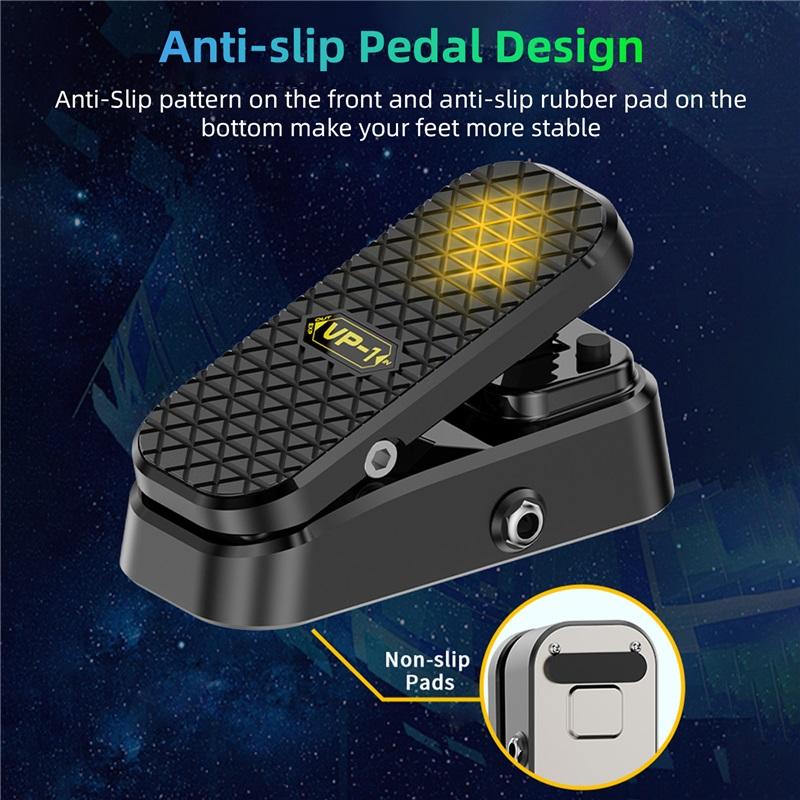 VE-P1 Lautstärke-Expression Gitarreneffektpedal 2-in-1 Doppelte Steuerung Stummer Puffer Metallgehäuse Stereo-Schnittstelle für Gitarre Bass