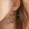 Exaggerated Retro Snake Hoop Earrings: Creative European & American Fashion
