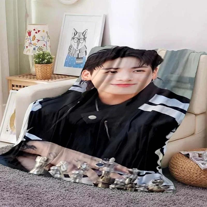 3DMale celebrity J-Jung Kook τυπωμένη κουβέρτα καναπέ σαλονιού κουβέρτα κρεβατοκάμαρας διακόσμηση κουβέρτα φανέλα απαλή ζεστασιά προσαρμόσιμη