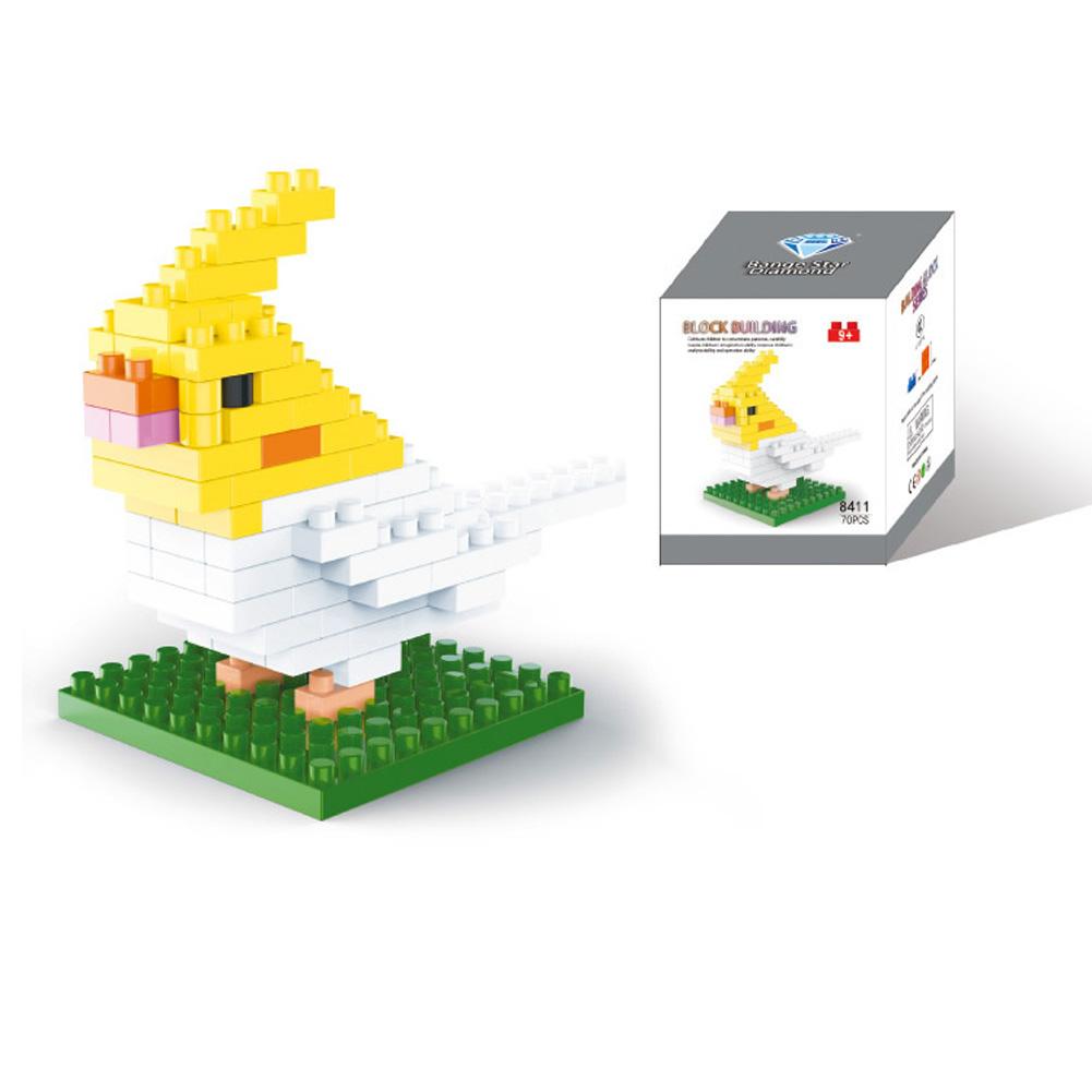 Mini Cartoon Building Blocks Cute Shape DIY Puzzle Toy with Bright Color for Kids
