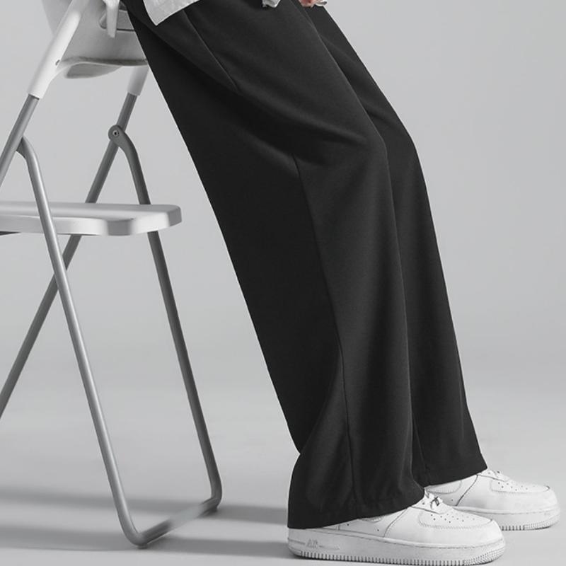 Spring and Summer Casual Pants Men's Drape Straight Wide-leg Thin Ice Silk Pants Trend Korean Version of Loose Mopping Trousers