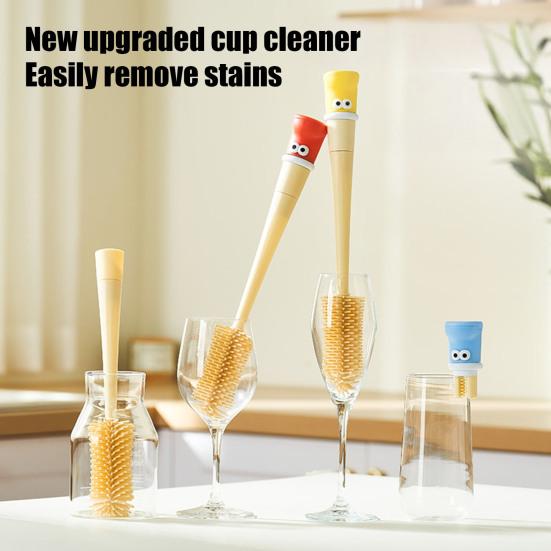 360 Degree Flexible Silicone Bottle Brush Set Hanging Hole Design Multifunctional Cleaning Brush Universal Cleaning Tool