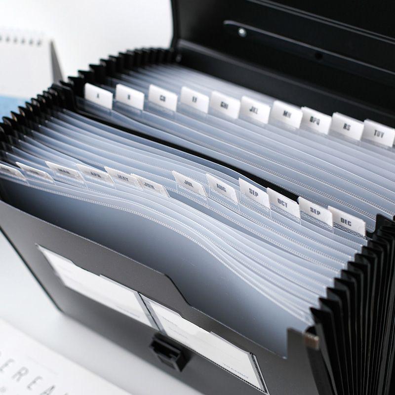 26-lagige Handheld-Akkordeon-Tasche für Highschool-Schüler - Großes Fassungsvermögen, mehrschichtige, klassifizierte Aktenmappe