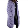 Women's Autumn Winter Long Sleeve Knitted Cardigan Coat Casual Streetwear Hooded Sweater Coat Plus Size 5XL