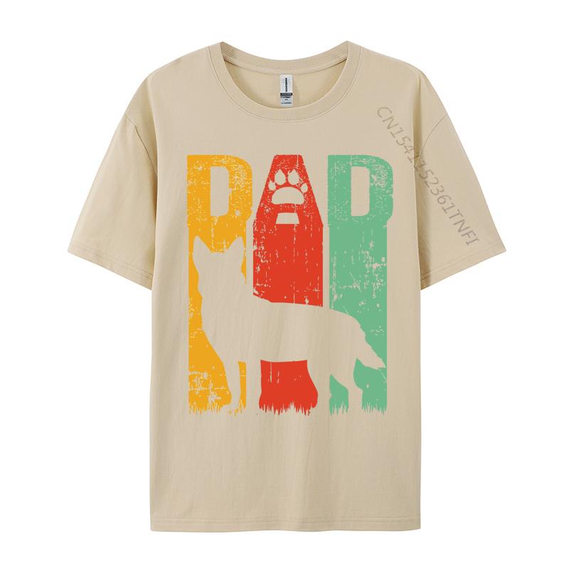 Paw Australian Cattle Dog Tshirt Cotton Soft Graphic Print Tees Classic Simple Style Men Tops T Shirt