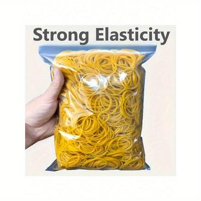 Elastici Resistenti Diametro 38mm Gialli Multiuso in Gomma, Gomma Naturale Durevole, Adatti per Uso in Ufficio, a Scuola e a Casa Ritorno a Scuola
