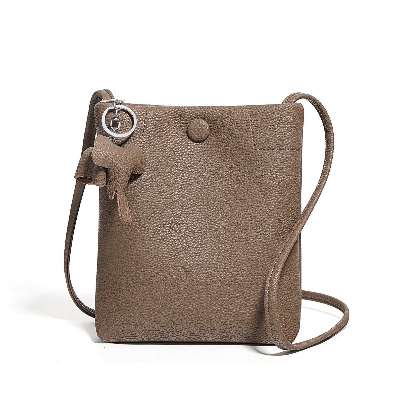 

Модная кожаная сумка-ведро для женщин на лето, простая сумка через плечо, повседневная мягкая кожаная сумка для мобильного телефона на одно плечо