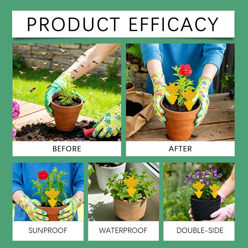 8 Pcs Sticky Trap For Gnat Yellow Stick Traps For Plants, Fungus Gnat Traps Double Side With Shovel, Indoor Safe For Gnat, Fruit Fly