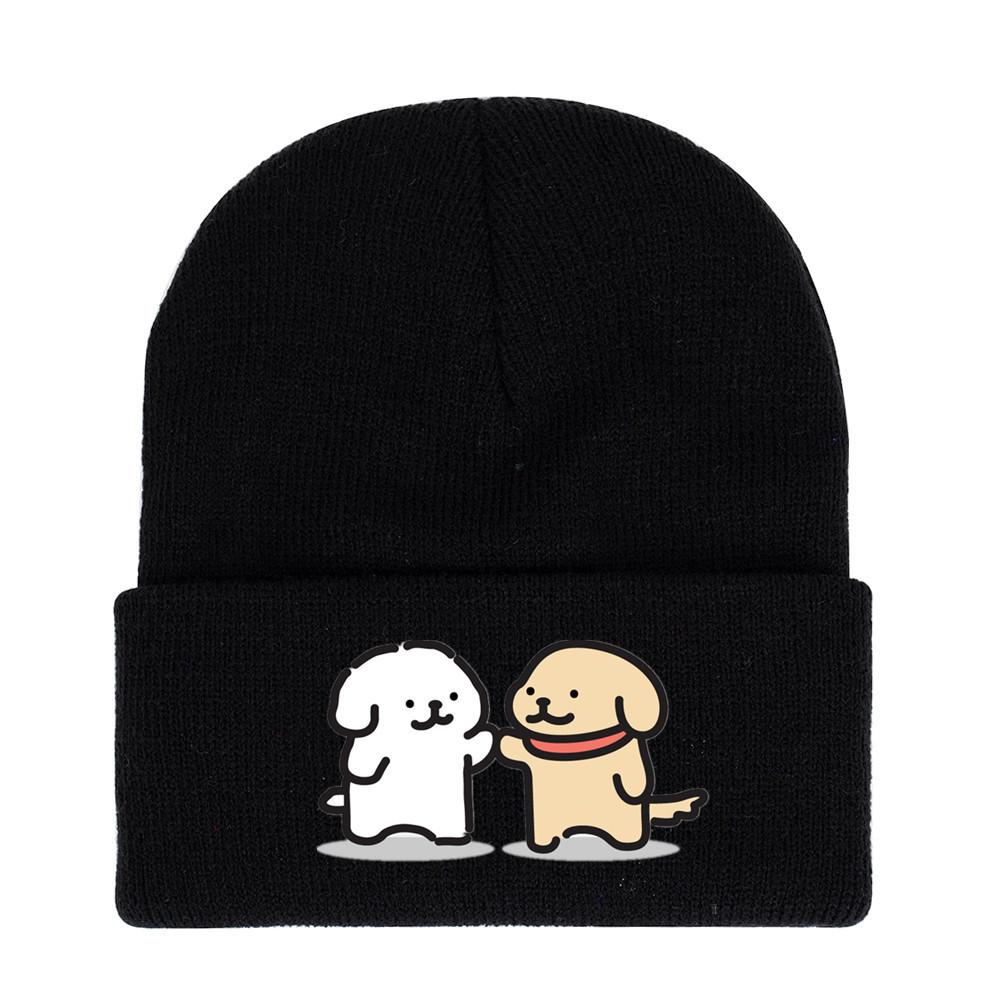 Winter Maltese Knit Hat With Printed Design For Men Women Casual Weather Cold