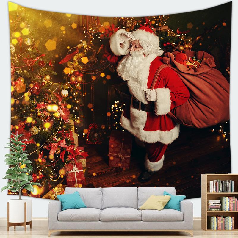 Santa Claus Christmas Decoration Background Christmas Series Tapestry Wall Hanging