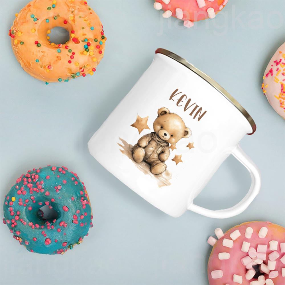 Personalized Mug Kids Hot Chocolate Custom Name Mug for Boys Kids Handle Mugs Boys Girls Birthday Favors Gift Child Shower Gifts