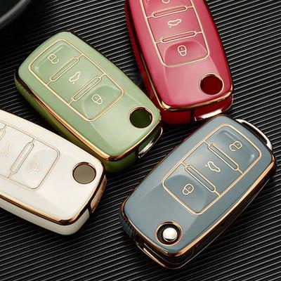 Custodia Telecomando Guscio Morbido in TPU per VW Volkswagen Polo Golf Passat Beetle Caddy Tiguan Skoda Octavia Kodiaq Accessori Auto