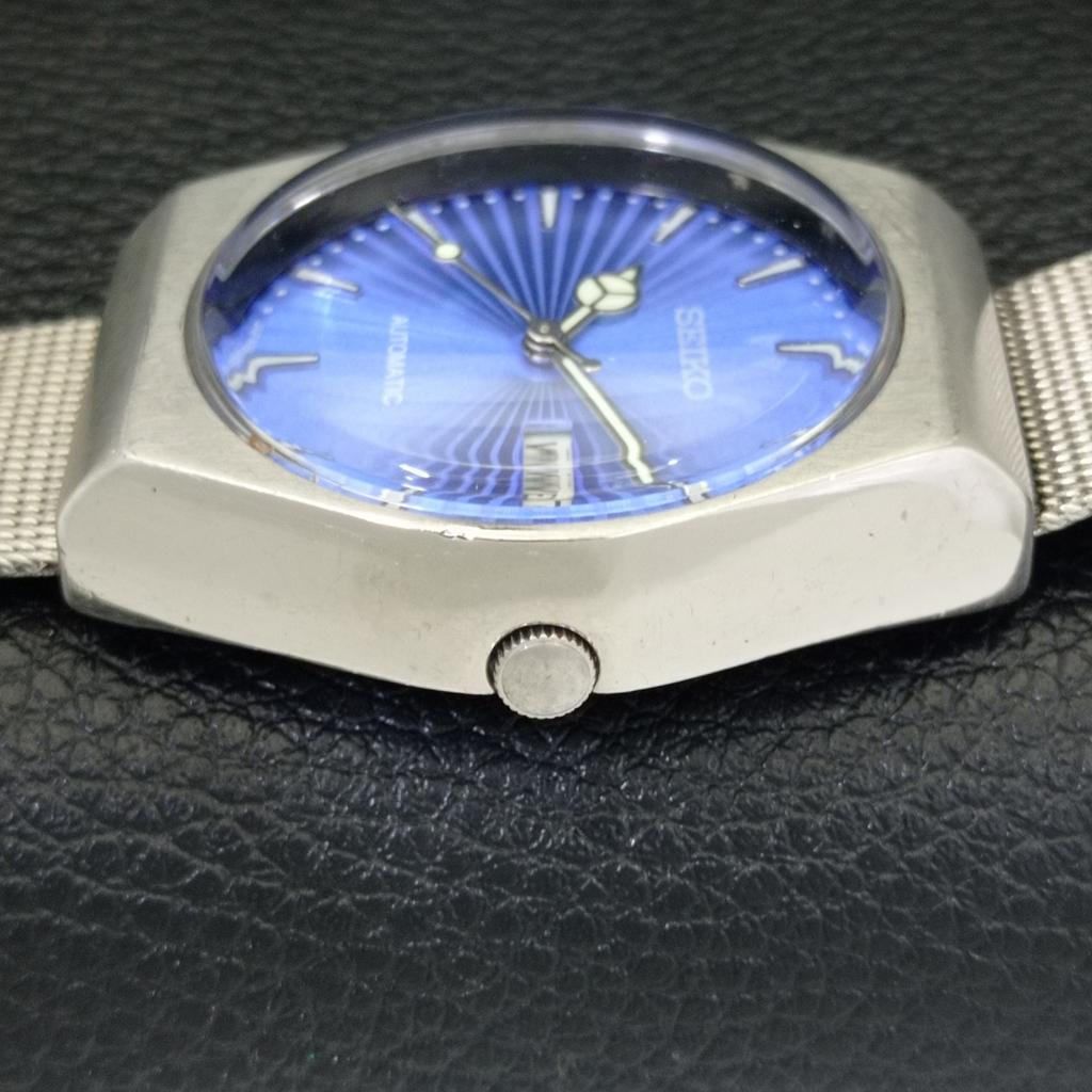 AUTOMATIC 6309A VINTAGE SEIKO JAPAN MENS BLUE COLOR DIAL WATCH a701508-5 R206b-a701508