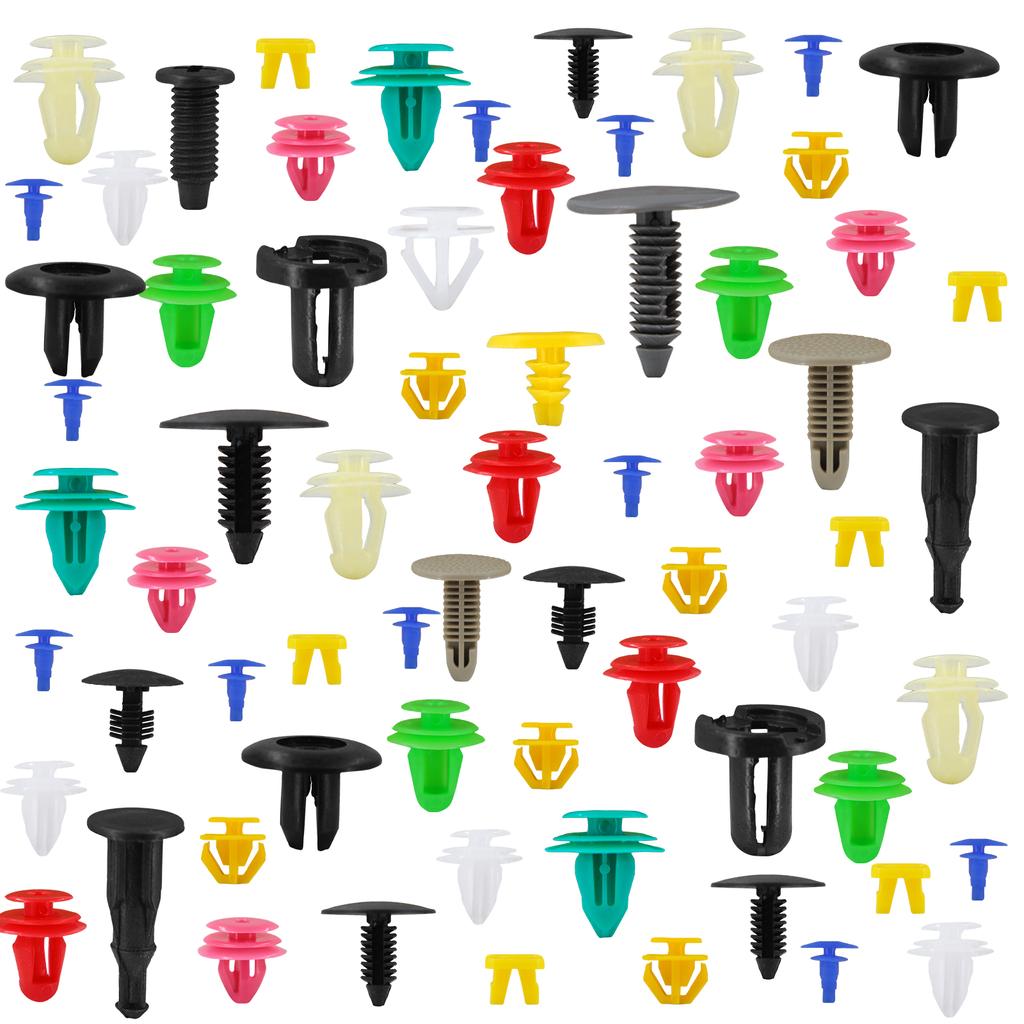 100pcs Car Clips Fastener Screws Bumper Interior Decoration Auto Plastic Random Mixing Universal Plastic